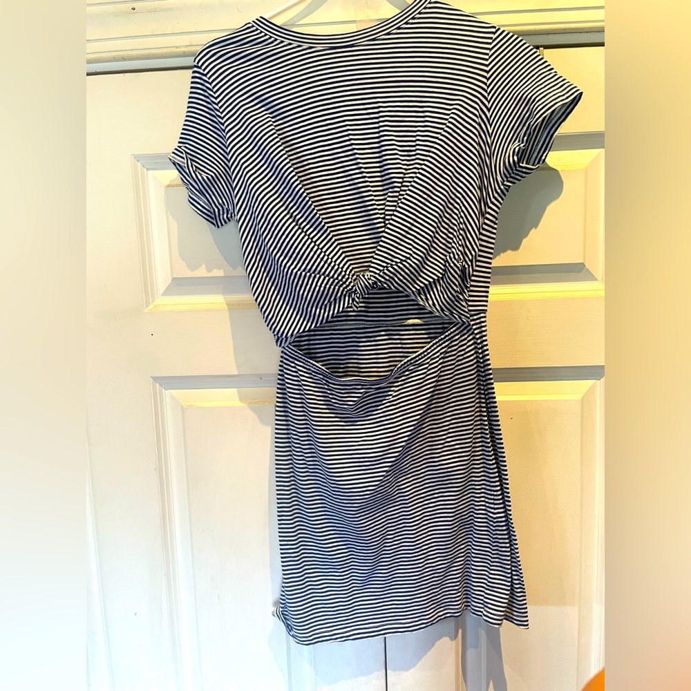 Blue striped dress